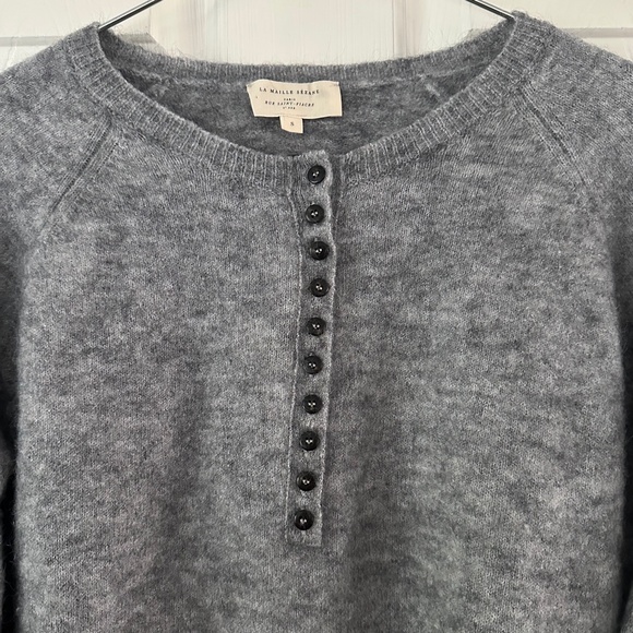 Sezane Leon Jumper Mohair Wool Sweater Gray Women’s Size Small - Picture 6 of 13
